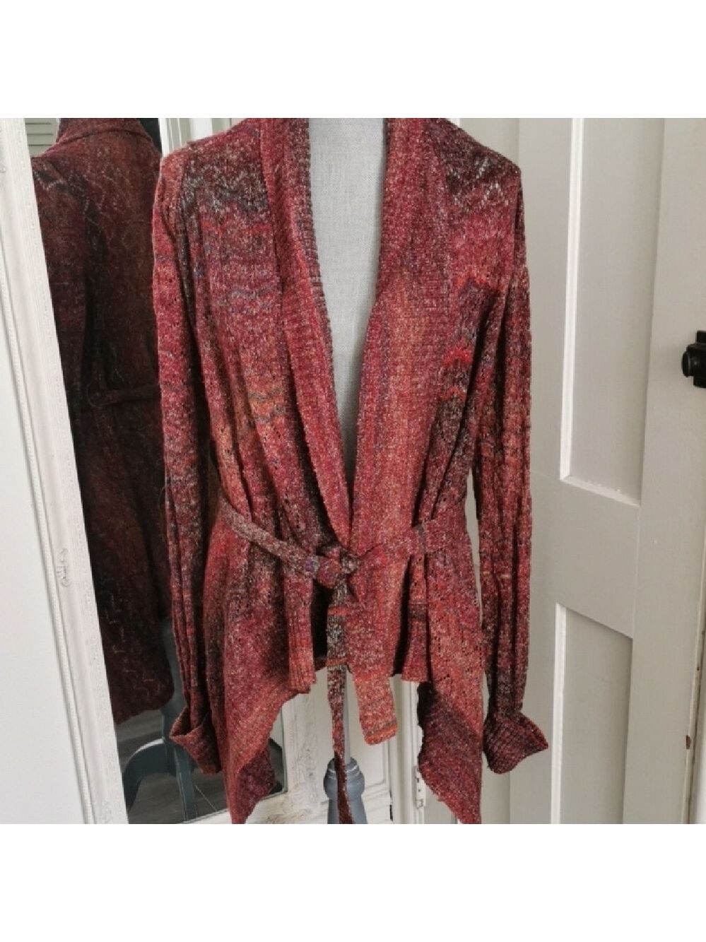 Buffalo David Bitton draped belted waterfall cardigan fall colors 🍂. Size S